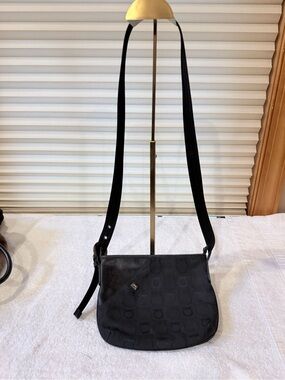 Salvatore Ferragamo Black Signature Jacquard Crossbody Bag